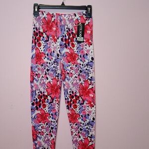 Floral Leggings - Pink and Purple
